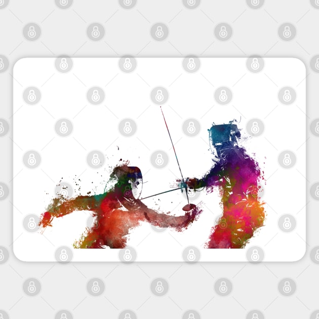 fencing sport art #fencing #sport Magnet by JBJart